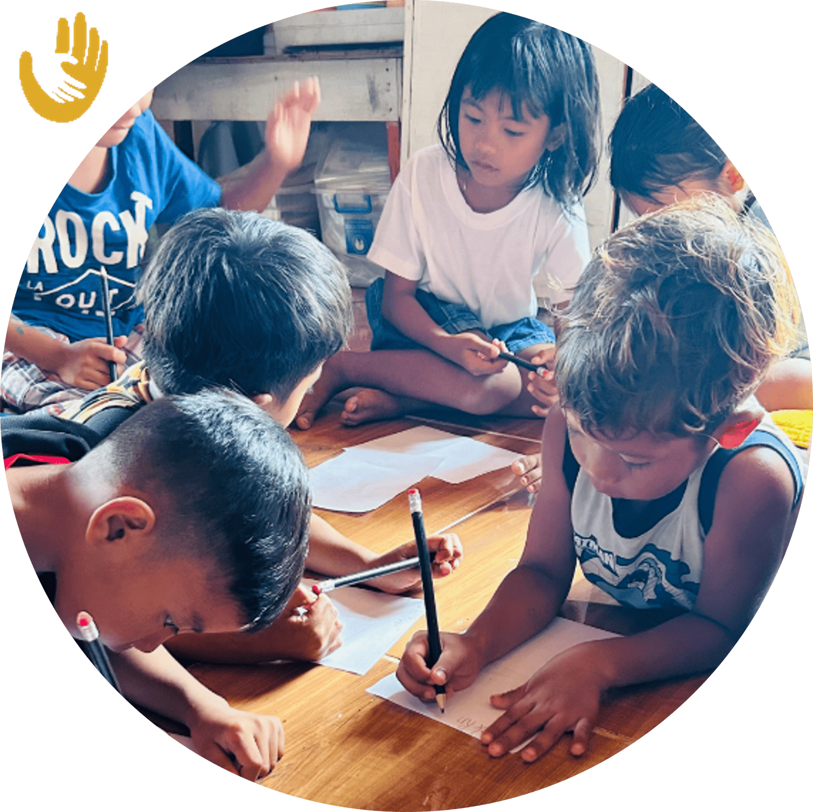 Children studying