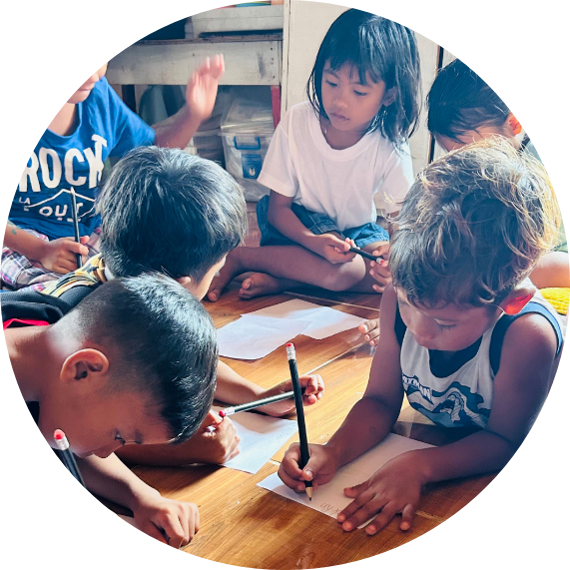 Children studying